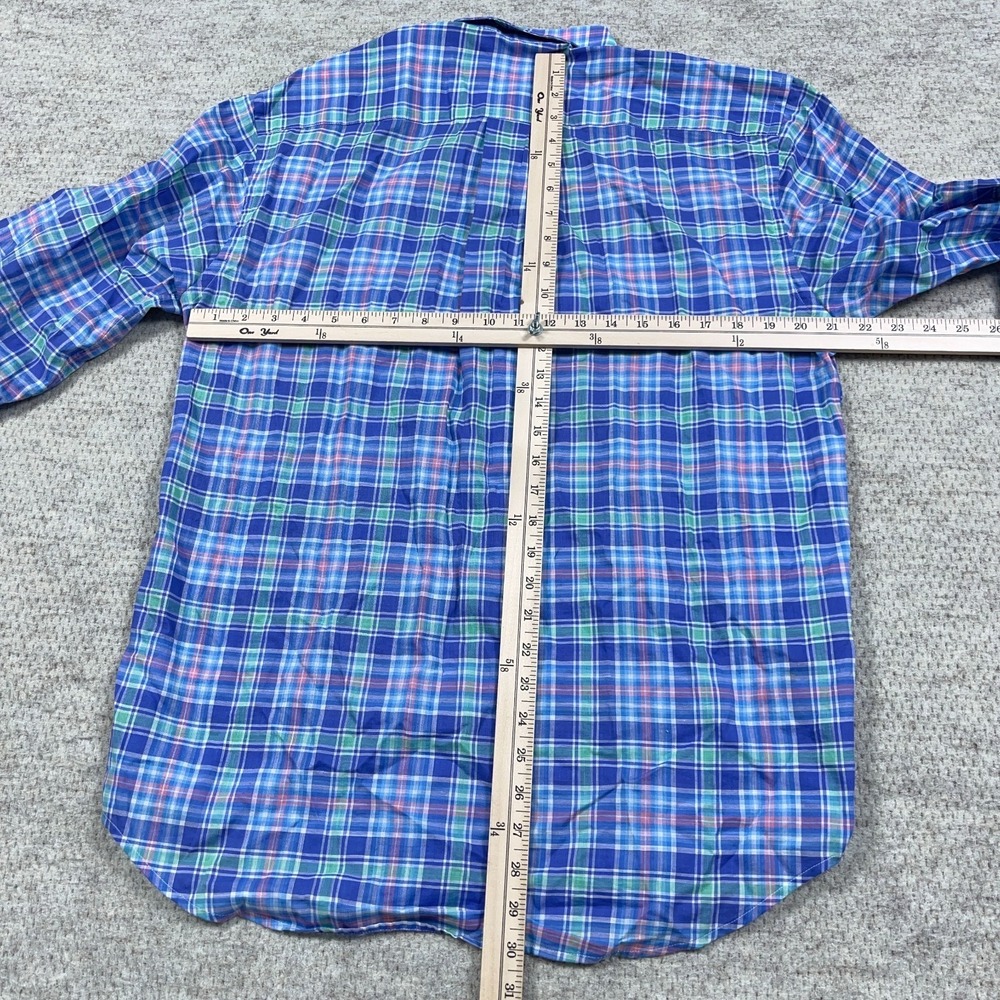 Vineyard Vines Murray Shirt Men Medium Blue Pink Button Up Cotton Preppy - Picture 7 of 11